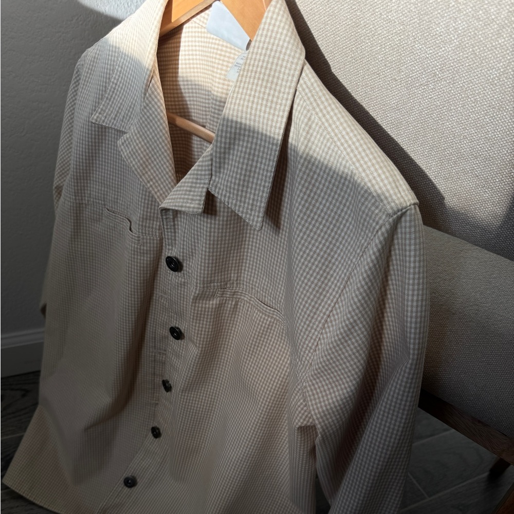 Liz Claiborne Cream Button-Up Jacket